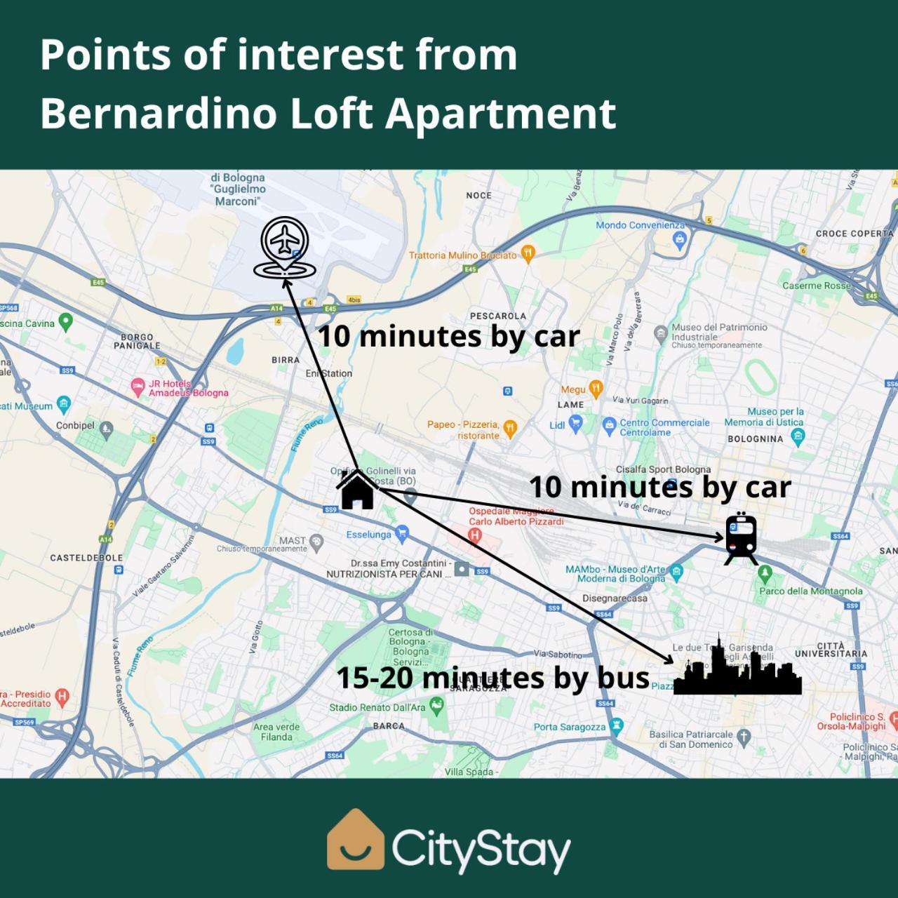 Citystay I Bernardino Loft Apartment Bologna Luaran gambar